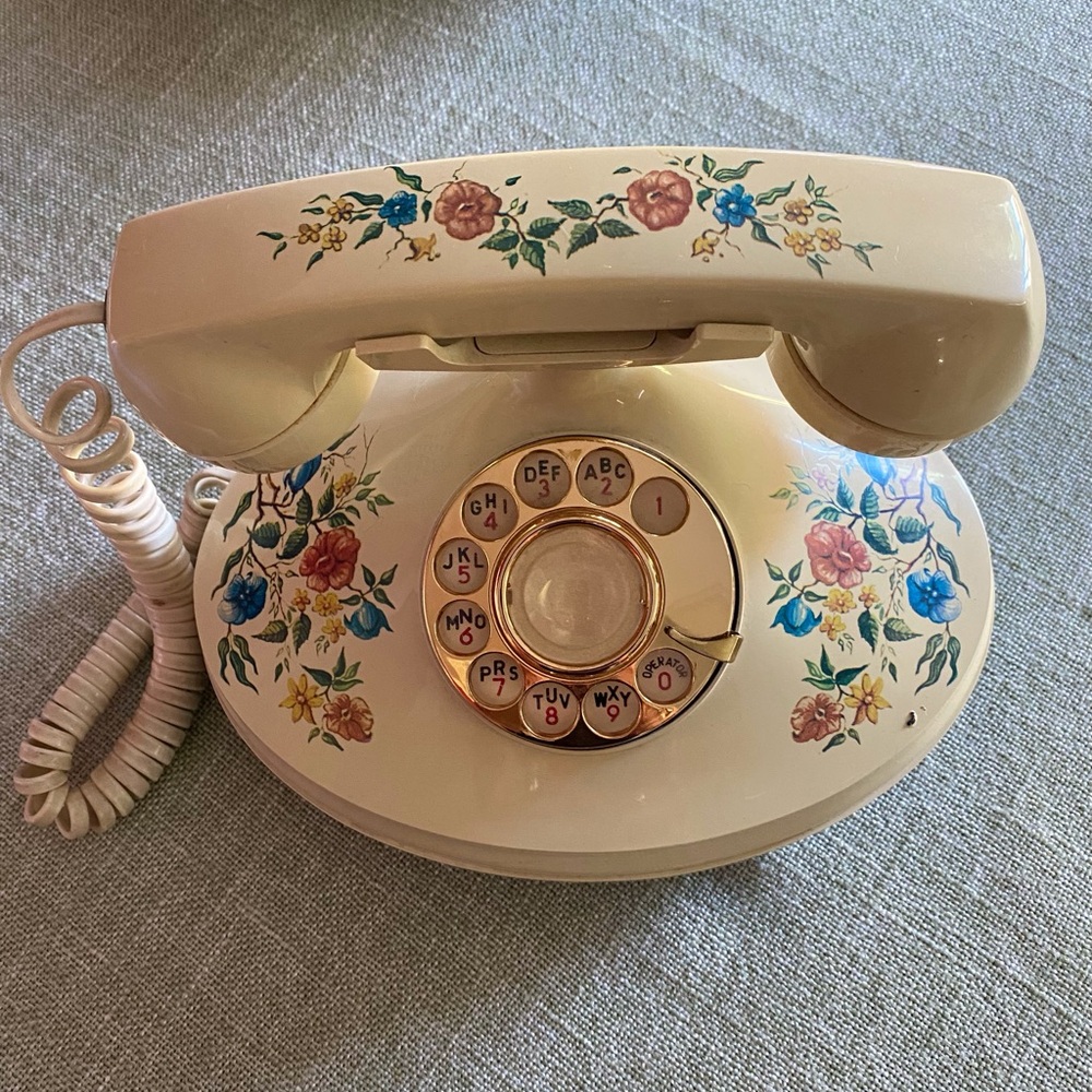 Telephone “Empress” Vintage Floral Rotary Phone